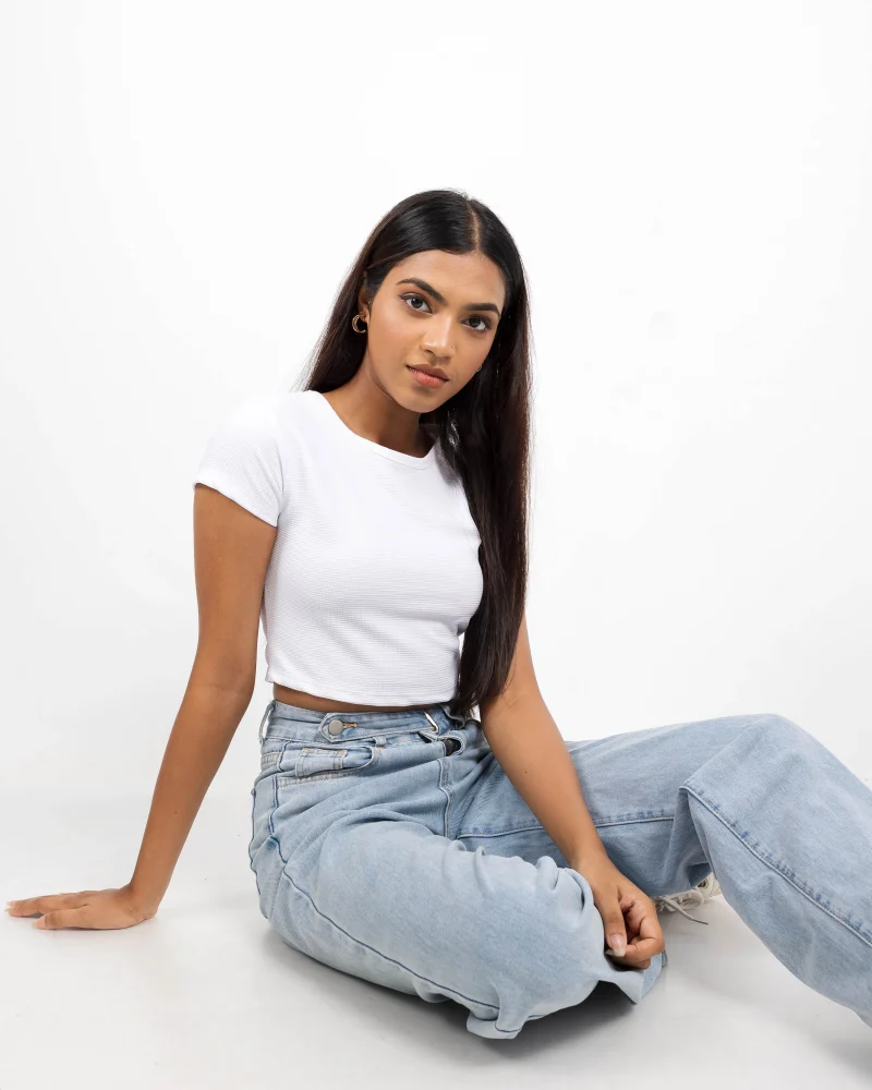 Classic Ribbed Crop Tee