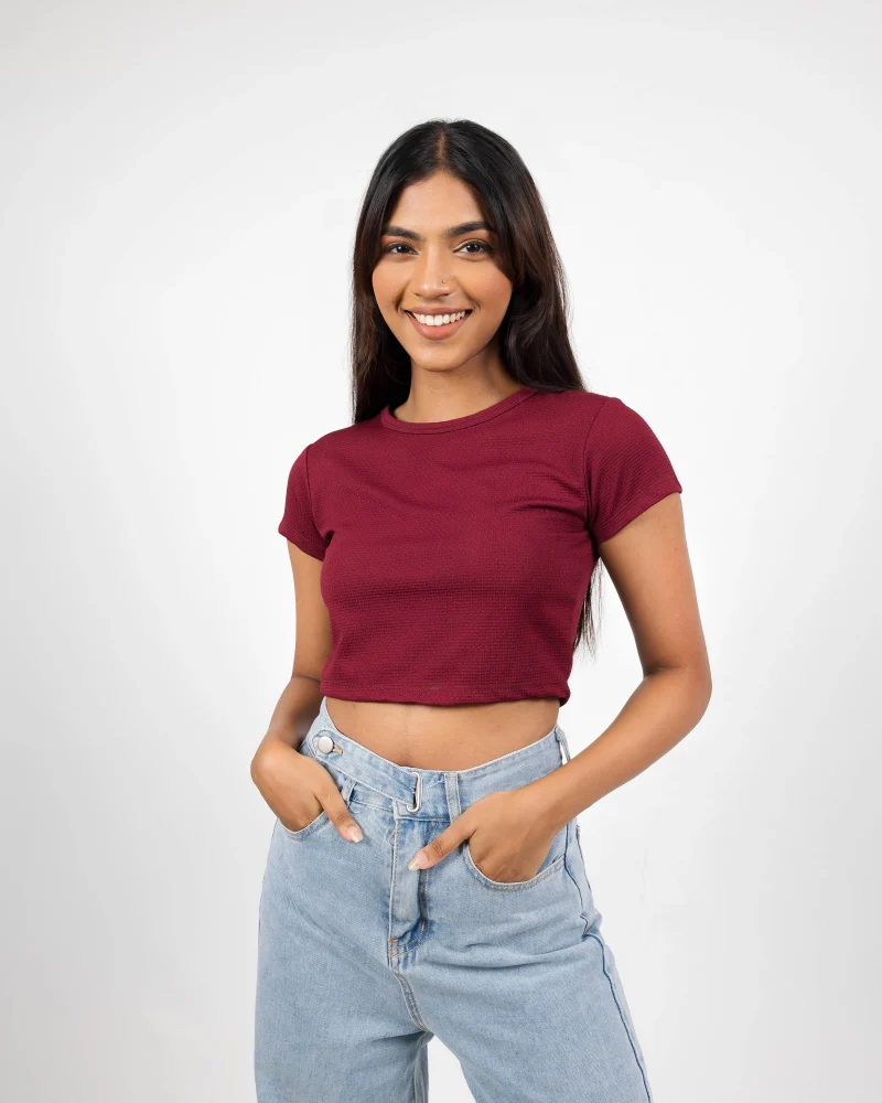 Classic Ribbed Crop Tee - Image 3