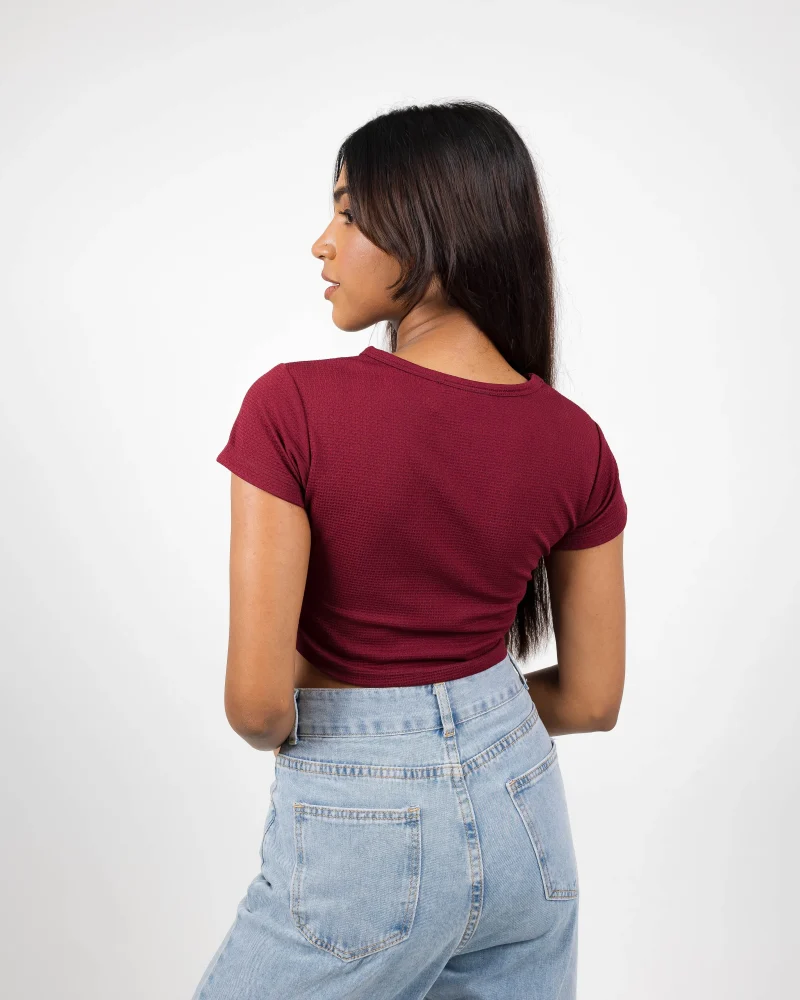 Classic Ribbed Crop Tee - Image 4