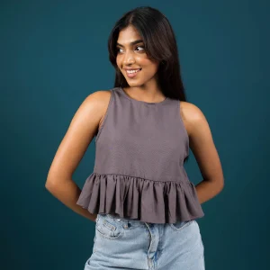 Flare Peplum Tank Top