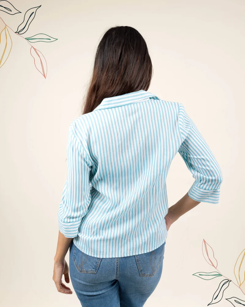 striped button-down shirt - Image 3