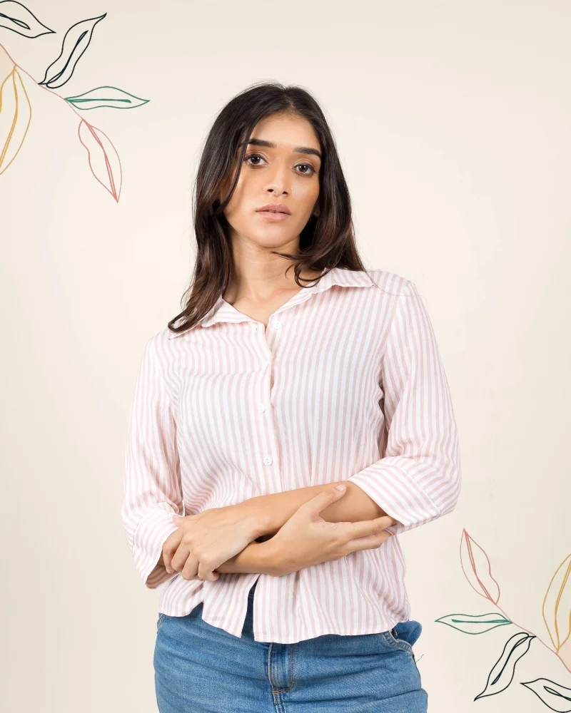 striped button-down shirt - Image 4