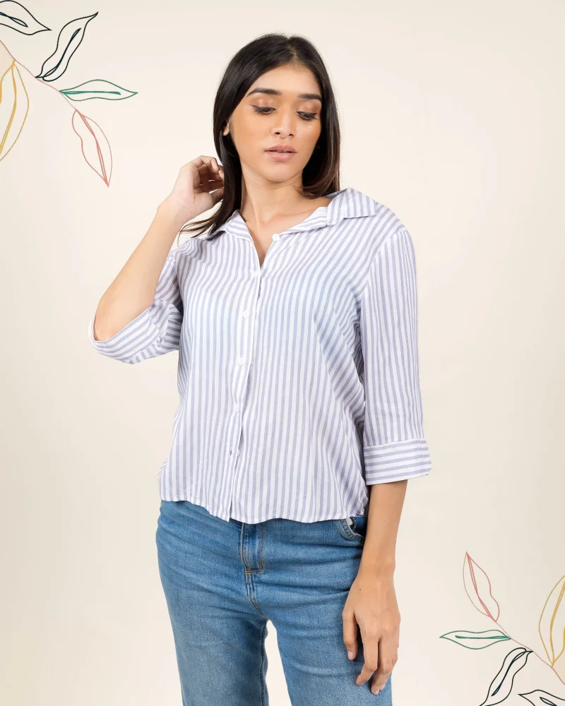 striped button-down shirt - Image 8