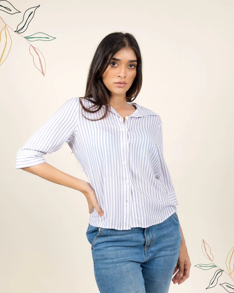 striped button-down shirt - Image 7