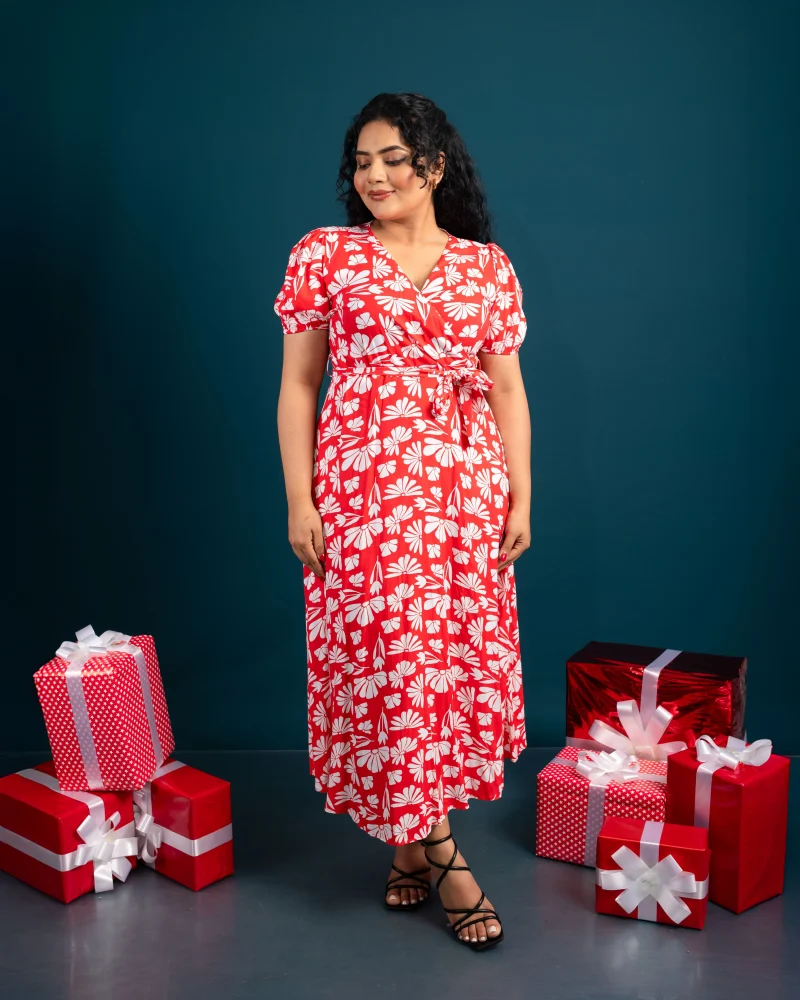 Blossom Wrap Midi Dress