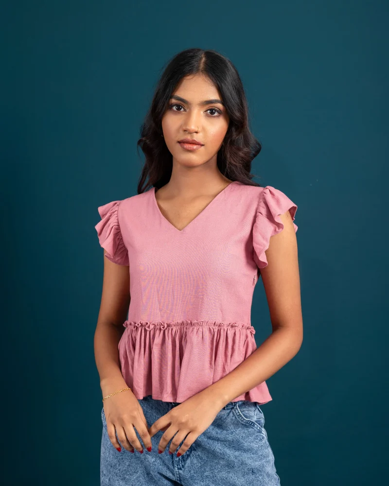 Flutter Peplum Top