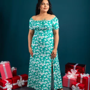 Petal Whisper Off-Shoulder Maxi Dress