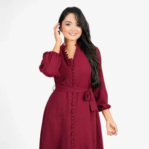 Chic Button-Front A-Line Dress