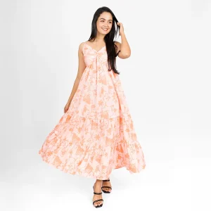 Whimsical Floral Tiered Maxi Dress